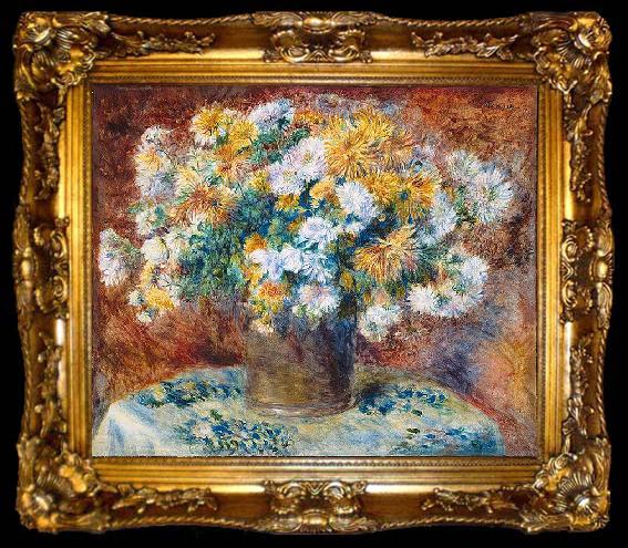 framed  Pierre-Auguste Renoir Chrysanthemums, ta009-2